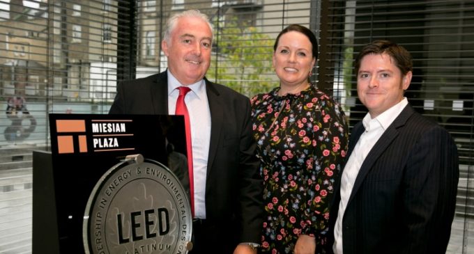 Miesian Plaza in Dublin Presented With Certification For Global Green Building Standard