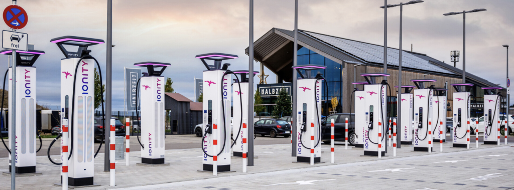 IONITY’s own award-winning Halo chargers delivering up to 350 kW